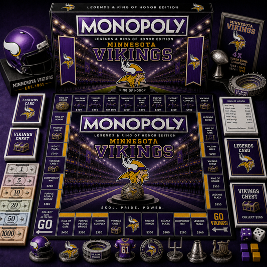 Premium NFL MV Legends & Ring Monopoly Collector’s Edition Board Game V9
