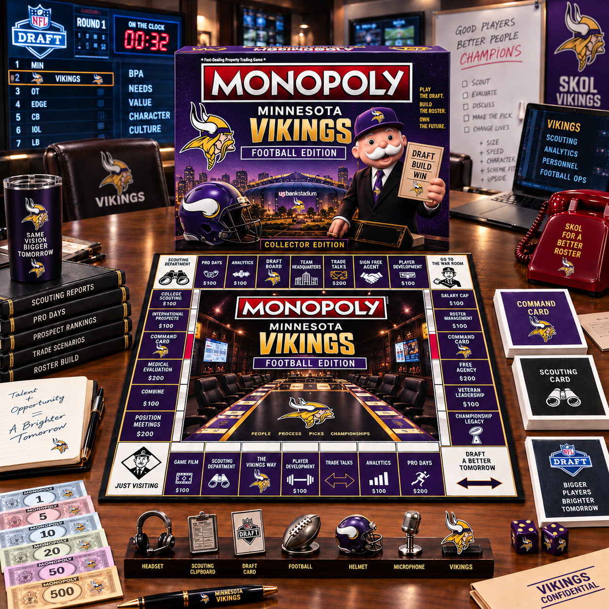 Premium NFL MV War Room Collector’s Edition Board Game V14