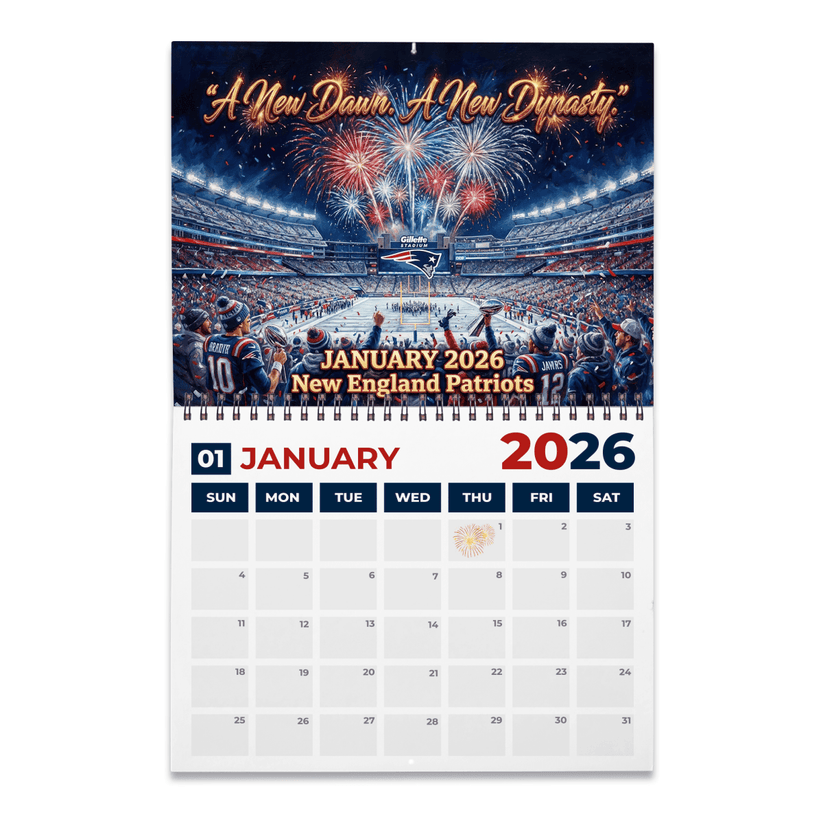 Premium NFL NE 2026 Calendar V2 NMD 051225 TTV