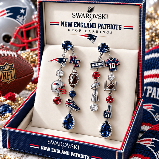 Premium NFL NE Dangle Earrings