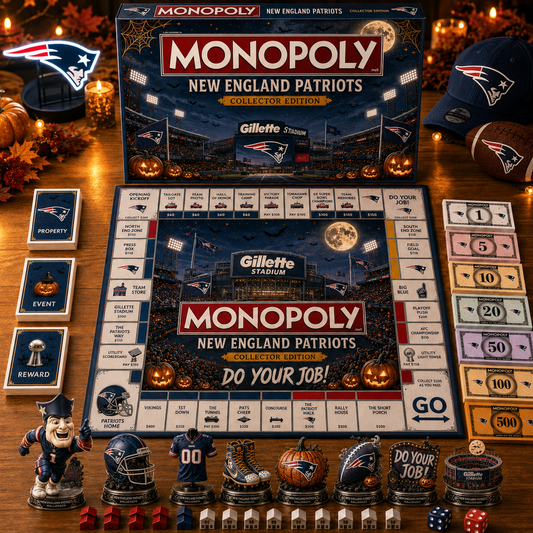 Premium NFL NE Halloween Stadium Monopoly Collector’s Edition Board Game V10