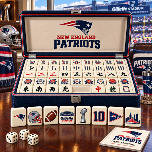 Premium NFL NE Mahjong Set – Game Night Edition