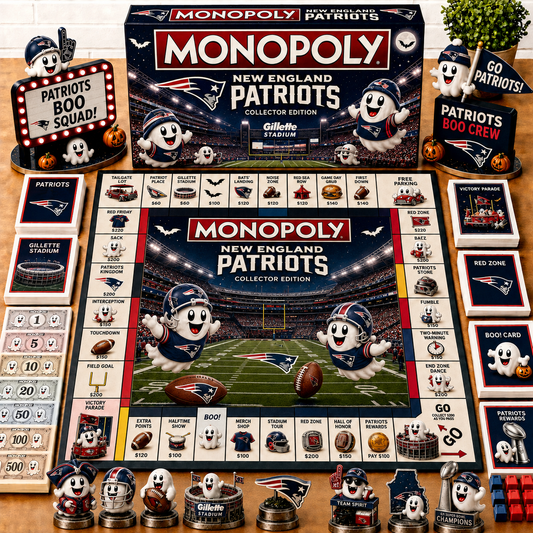 Premium NFL NEP Halloween Ghost Monopoly Collector’s Edition Board Game V6