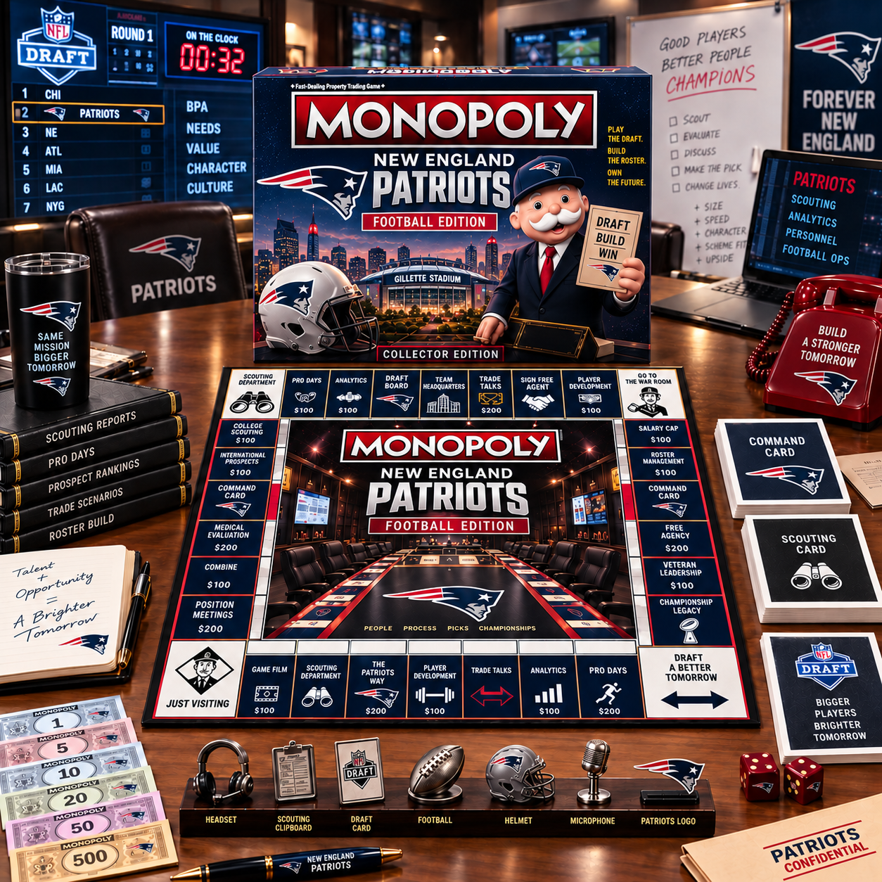 Premium NFL NEP War Room Collector’s Edition Board Game V14