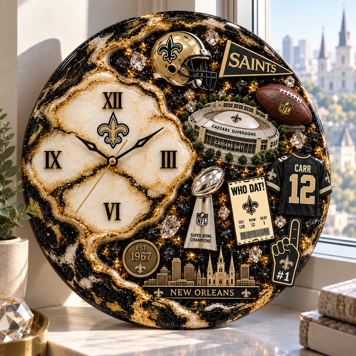 Premium NFL NO Statement 3D Wall Clock