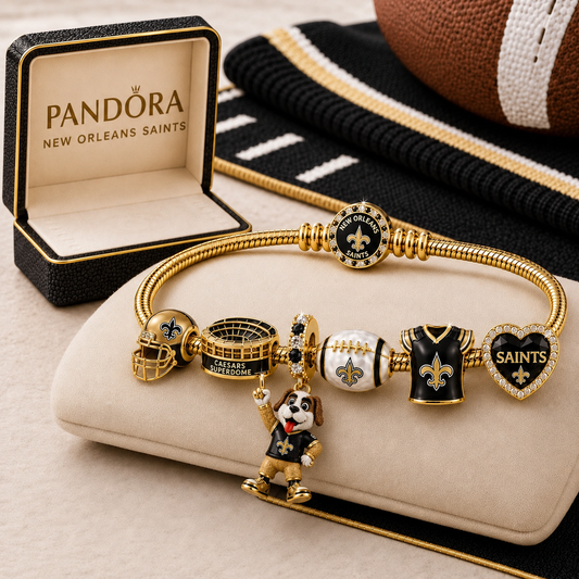Premium NFL NOS Gold Charm Bracelet Set