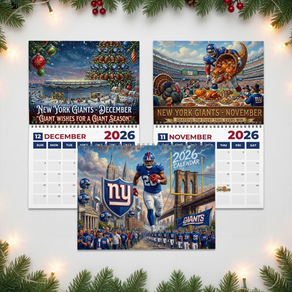 Premium NFL NYG 2026 Calendar V2 NMD 051225 TTV
