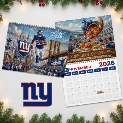 Premium NFL NYG 2026 Calendar V2 NMD 051225 TTV