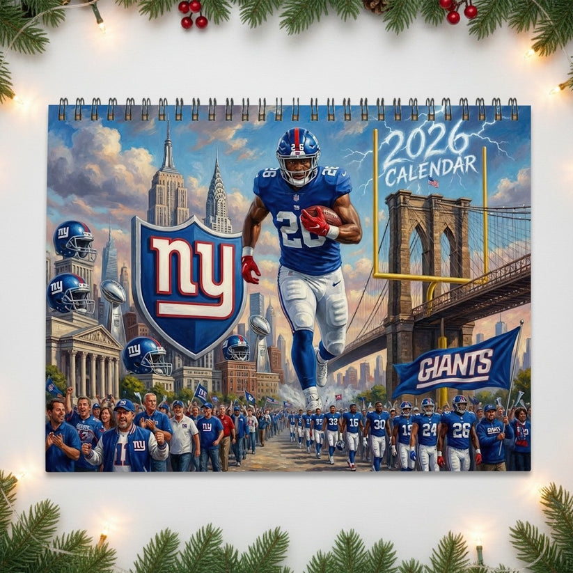 Premium NFL NYG 2026 Calendar V2 NMD 051225 TTV