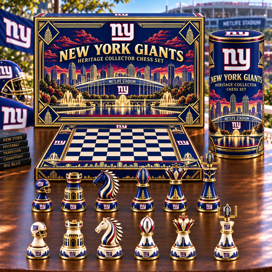 Premium NFL NYG Heritage Collector Chess Set V3
