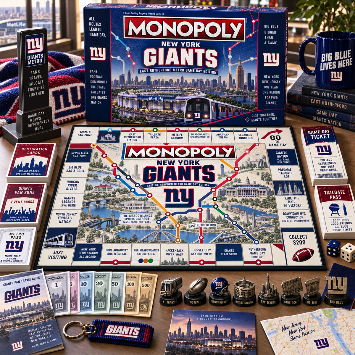 Premium NFL NYG Metro Game Day Collector’s Edition Board Game V13
