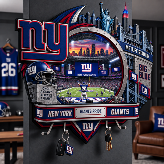 Premium NFL NYG Wall-Mounted Key Holder