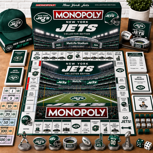 Premium NFL NYJ Monopoly Collector Edition Board Game