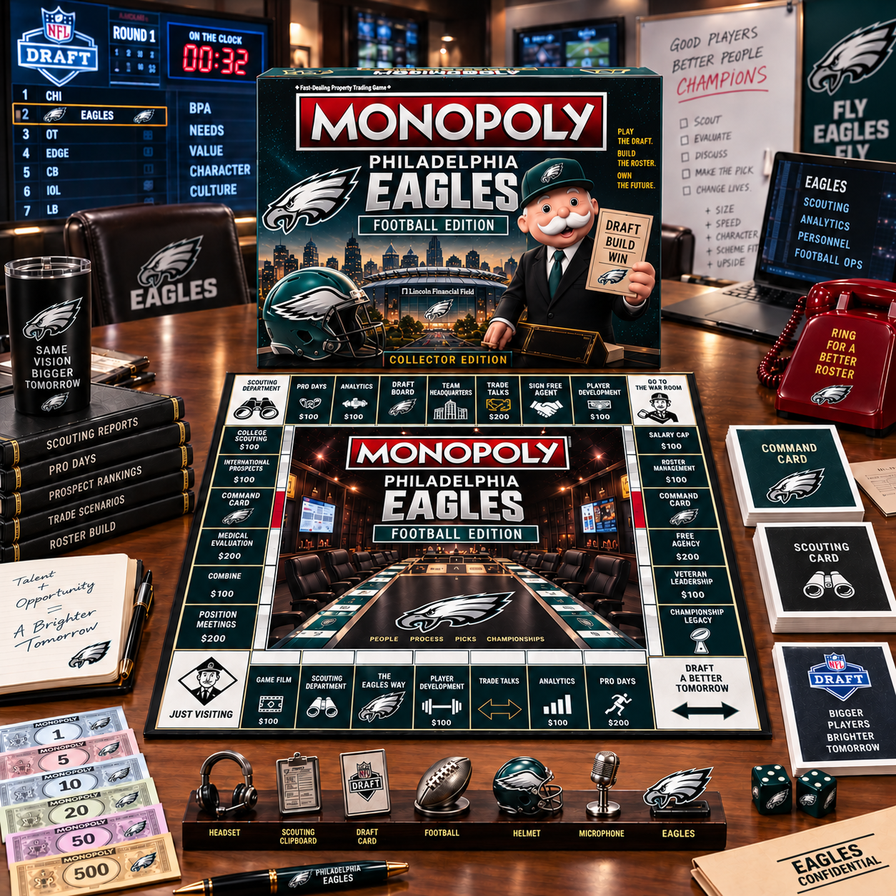 Premium NFL PE War Room Collector’s Edition Board Game V14