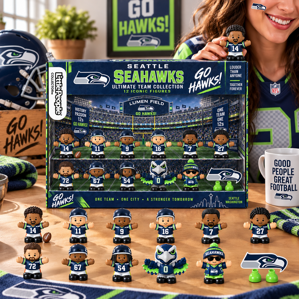 Premium NFL SEA Littel People Collector Set