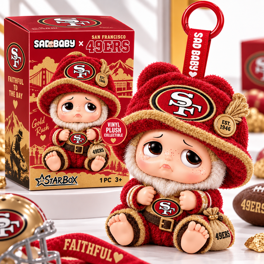 Premium NFL SF49 x Sad Baby Plush Keychain