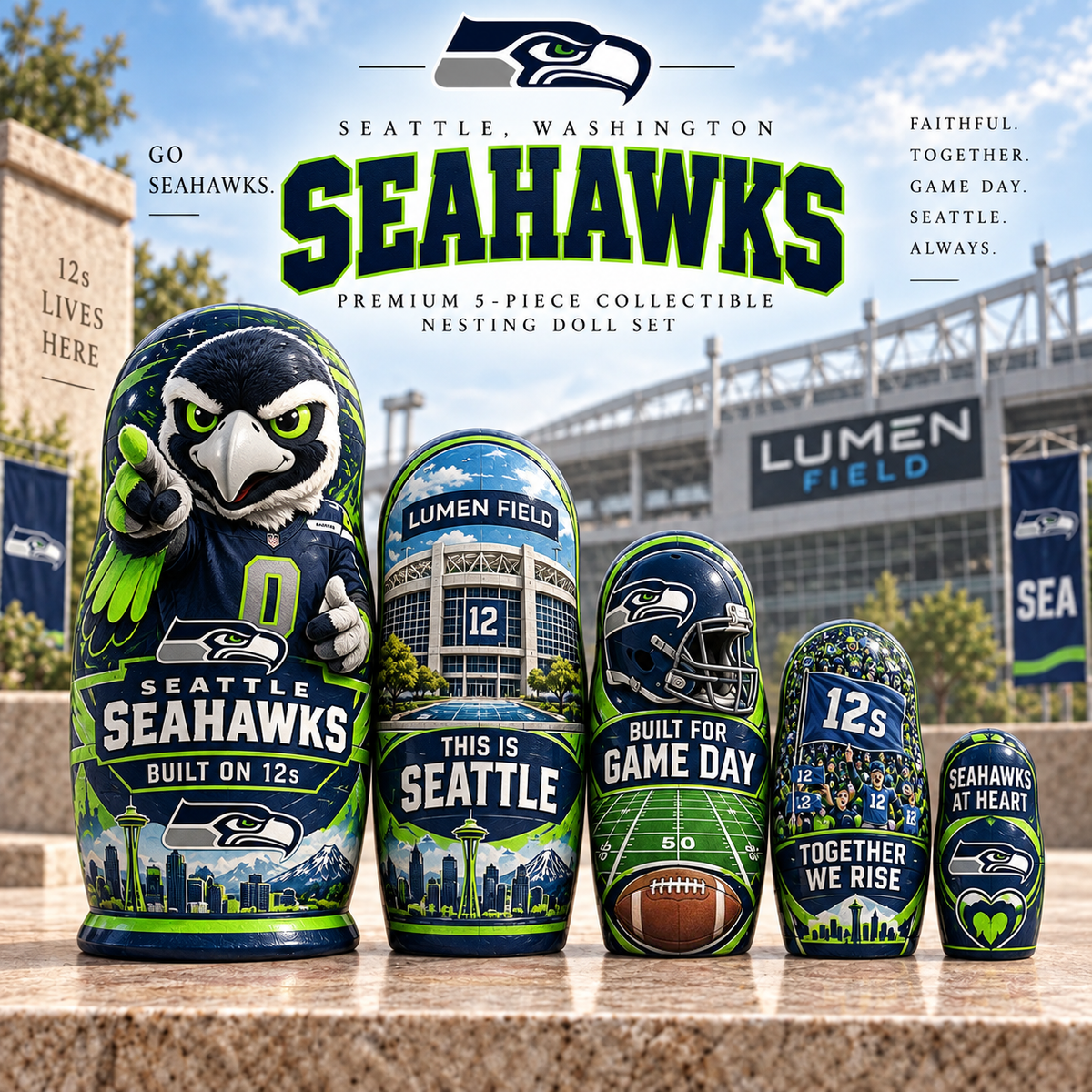Premium NFL SS Nesting Doll Set