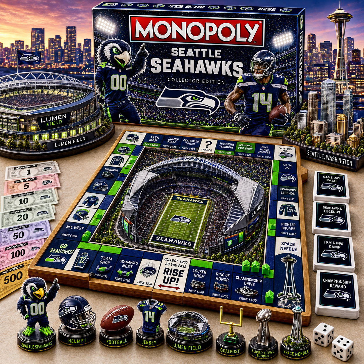 Premium NFL SS Pride Monopoly Collector’s Edition V11