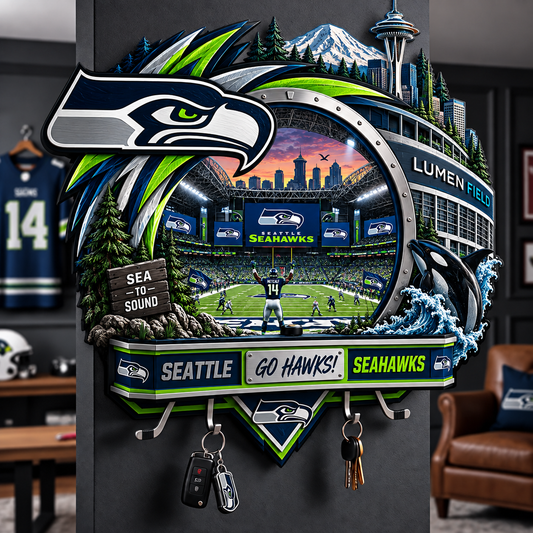 Premium NFL SS Wall-Mounted Key Holder