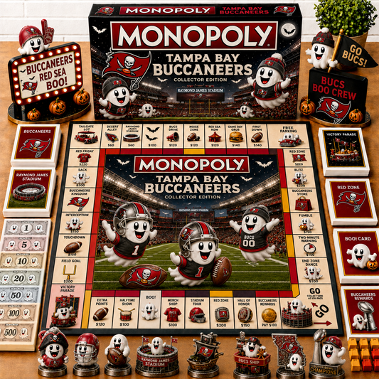 Premium NFL TBB Halloween Ghost Monopoly Collector’s Edition Board Game V6