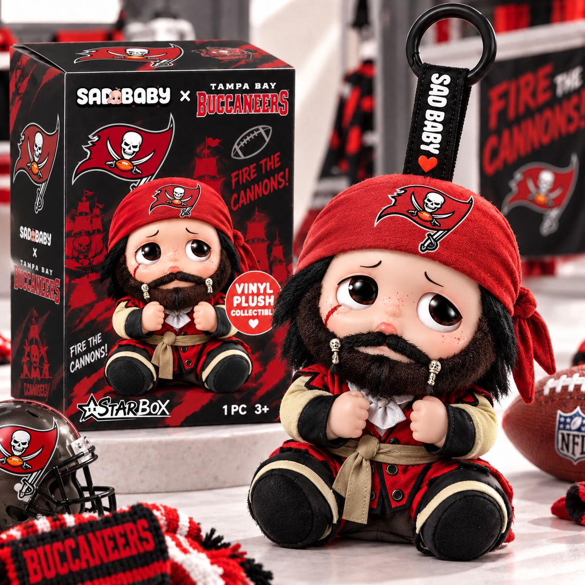 Premium NFL TBB x Sad Baby Plush Keychain