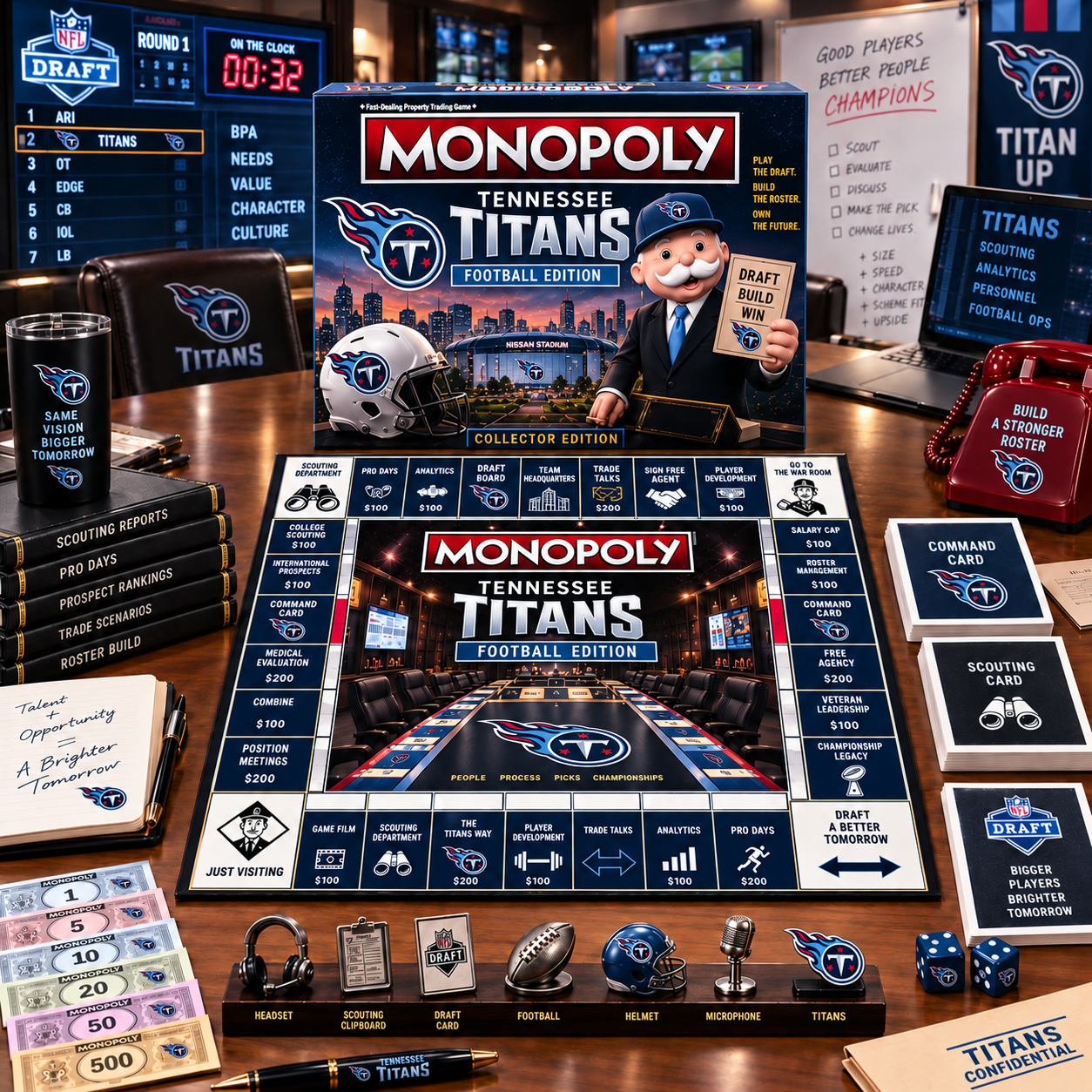 Premium NFL TT War Room Collector’s Edition Board Game V14