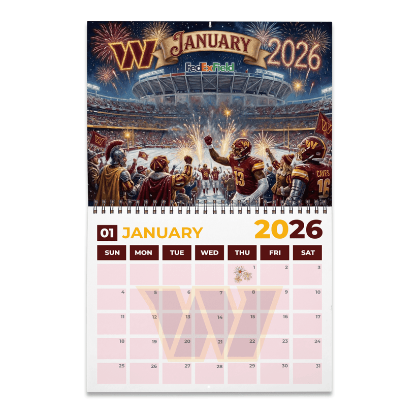 Premium NFL WAS 2026 Calendar V2 NMD 051225 TTV