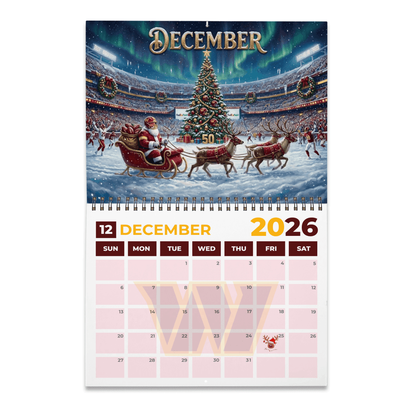 Premium NFL WAS 2026 Calendar V2 NMD 051225 TTV