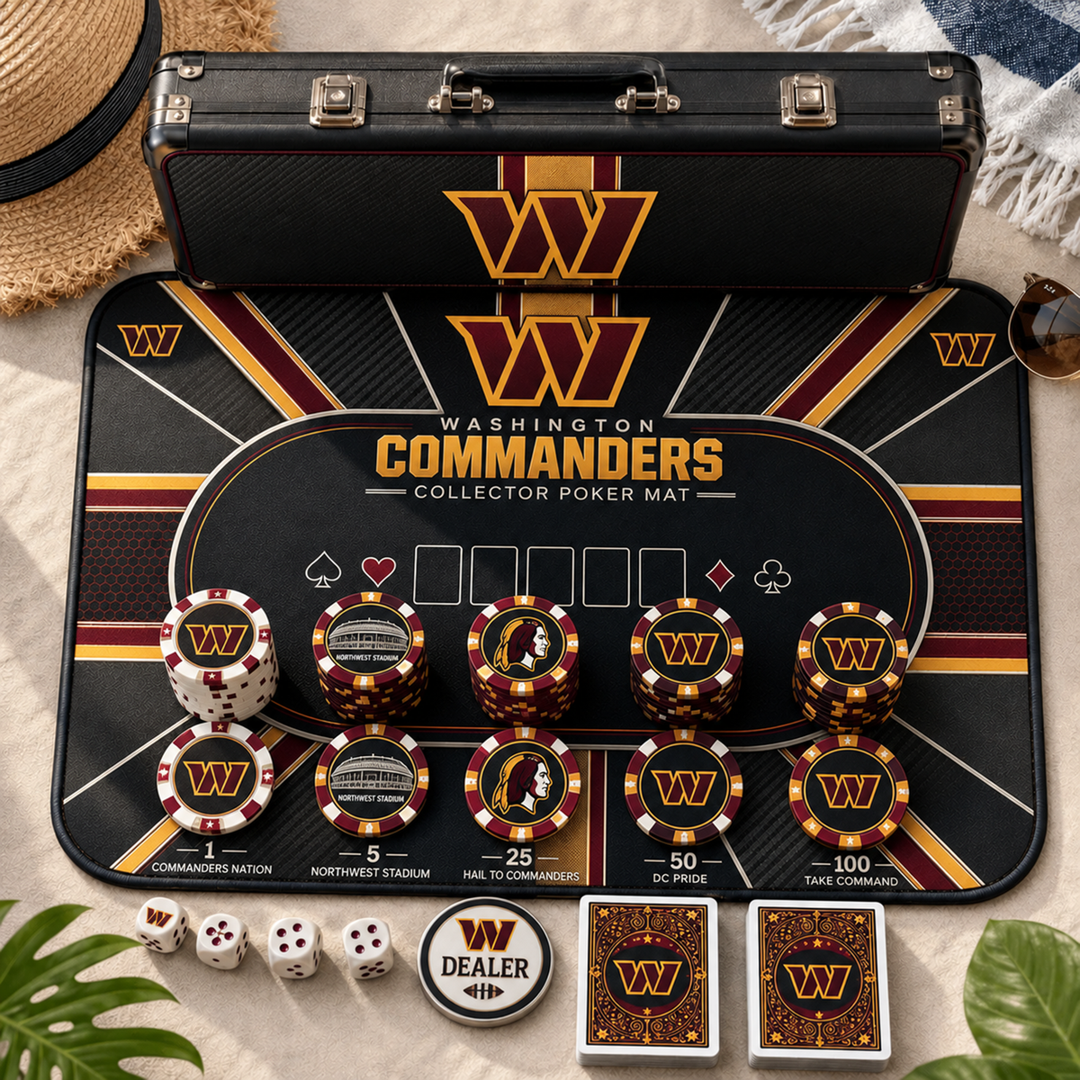 Premium NFL WAS Luxury Collector Poker Set