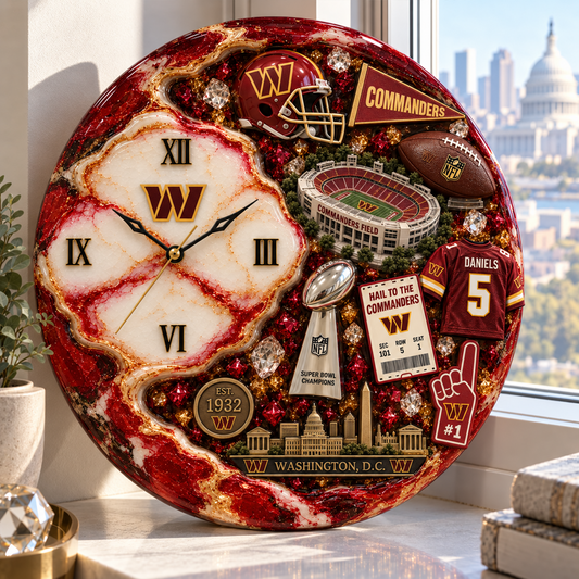 Premium NFL WAS Statement 3D Wall Clock