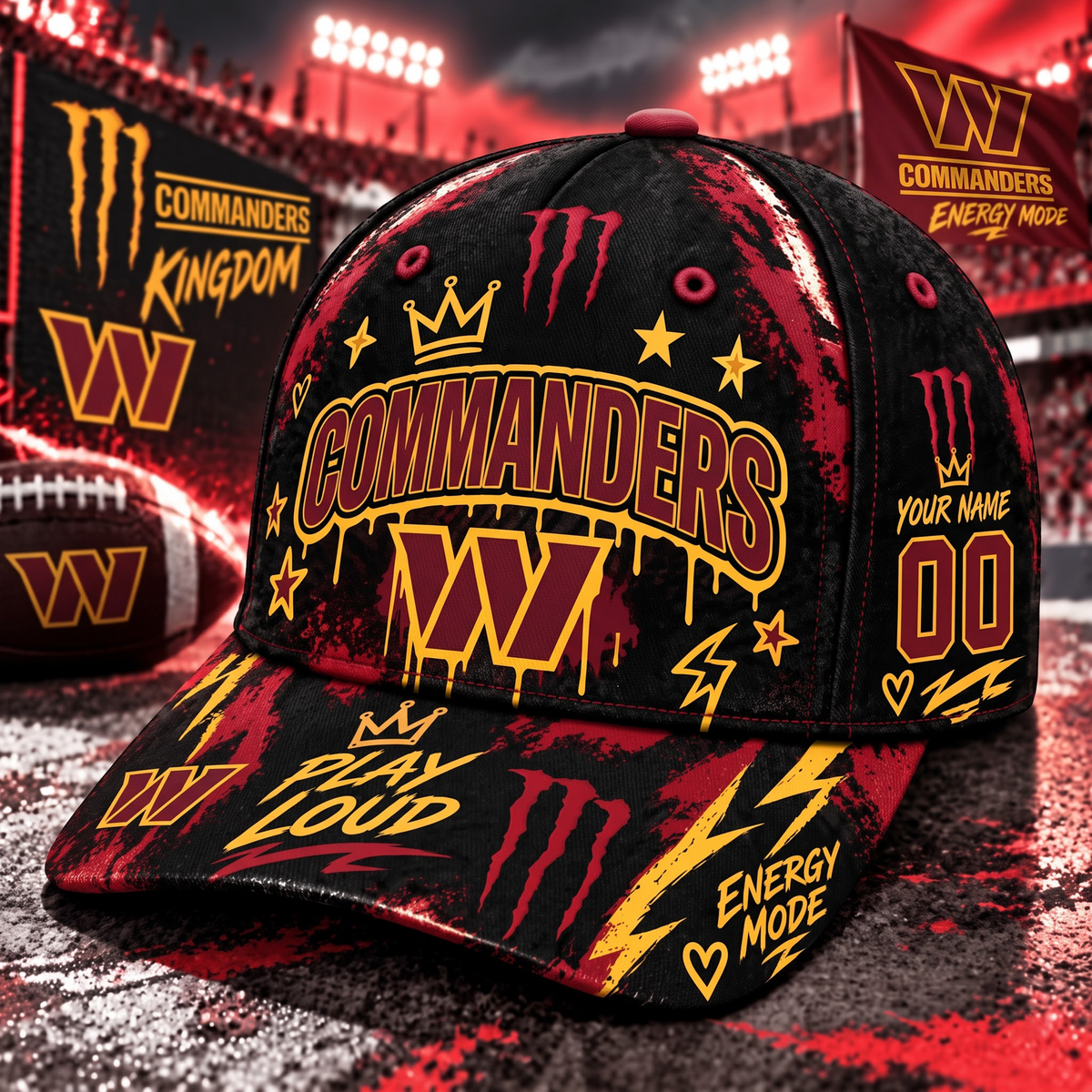 Premium NFL x WC Monster Energy – Neon Street Racing Cap