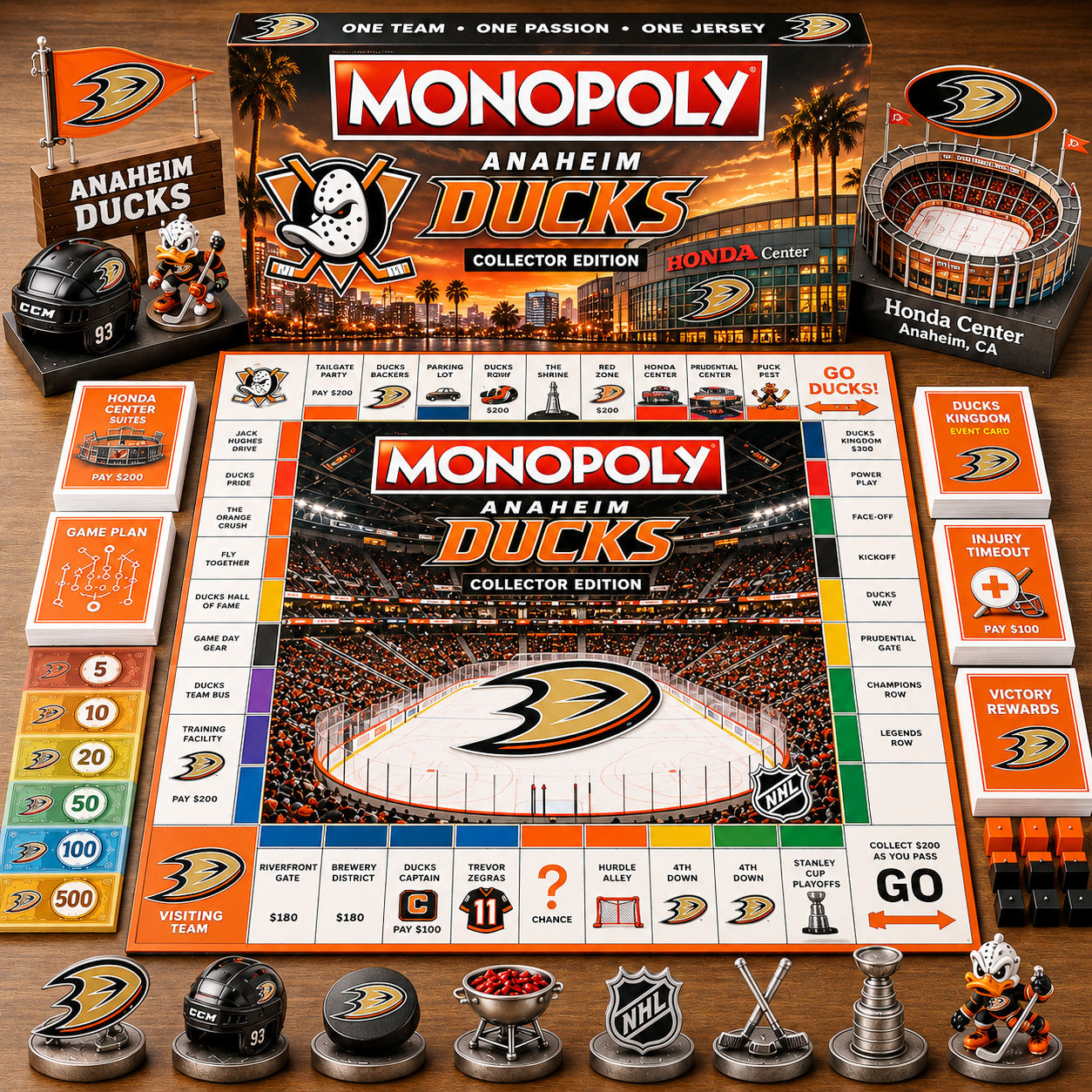 Premium NHL AD Game Night Monopoly Collector Edition Board Game V5