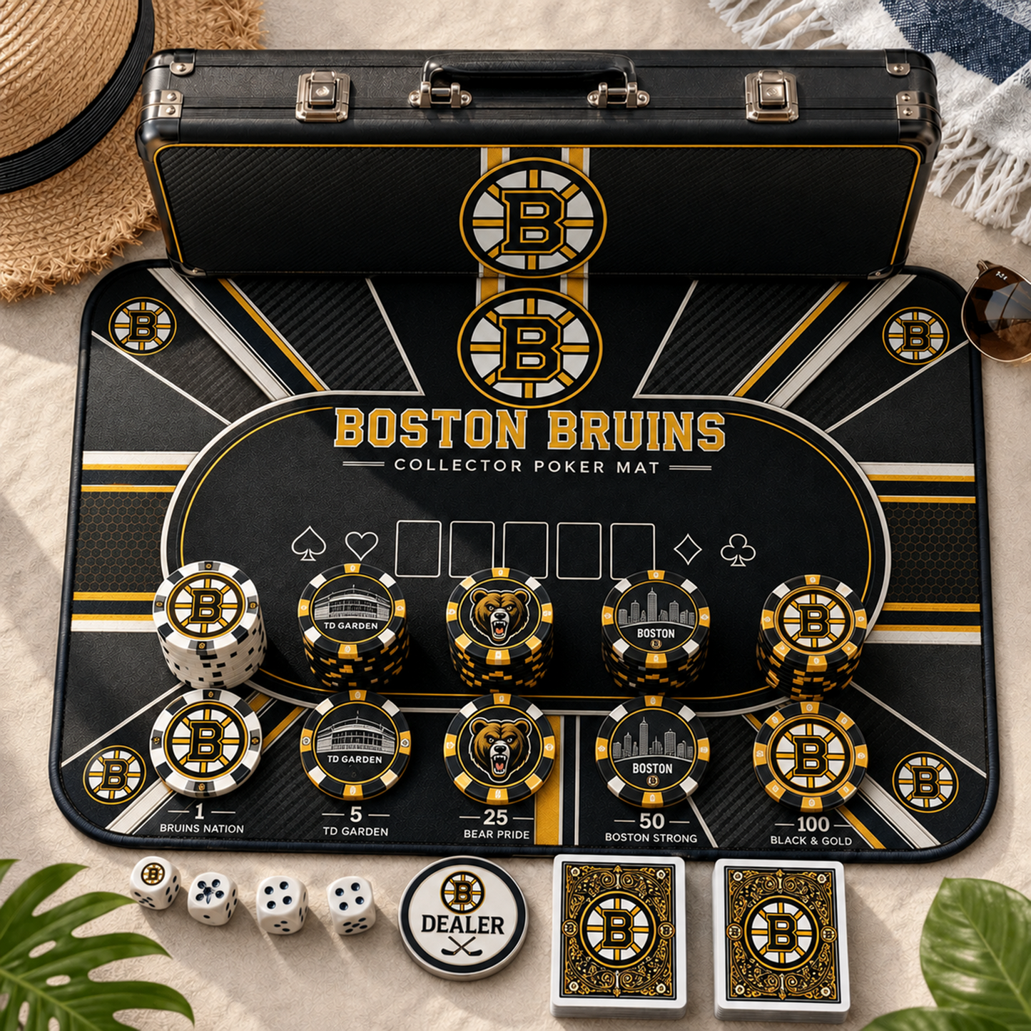 Premium NHL BOS Luxury Collector Poker Set