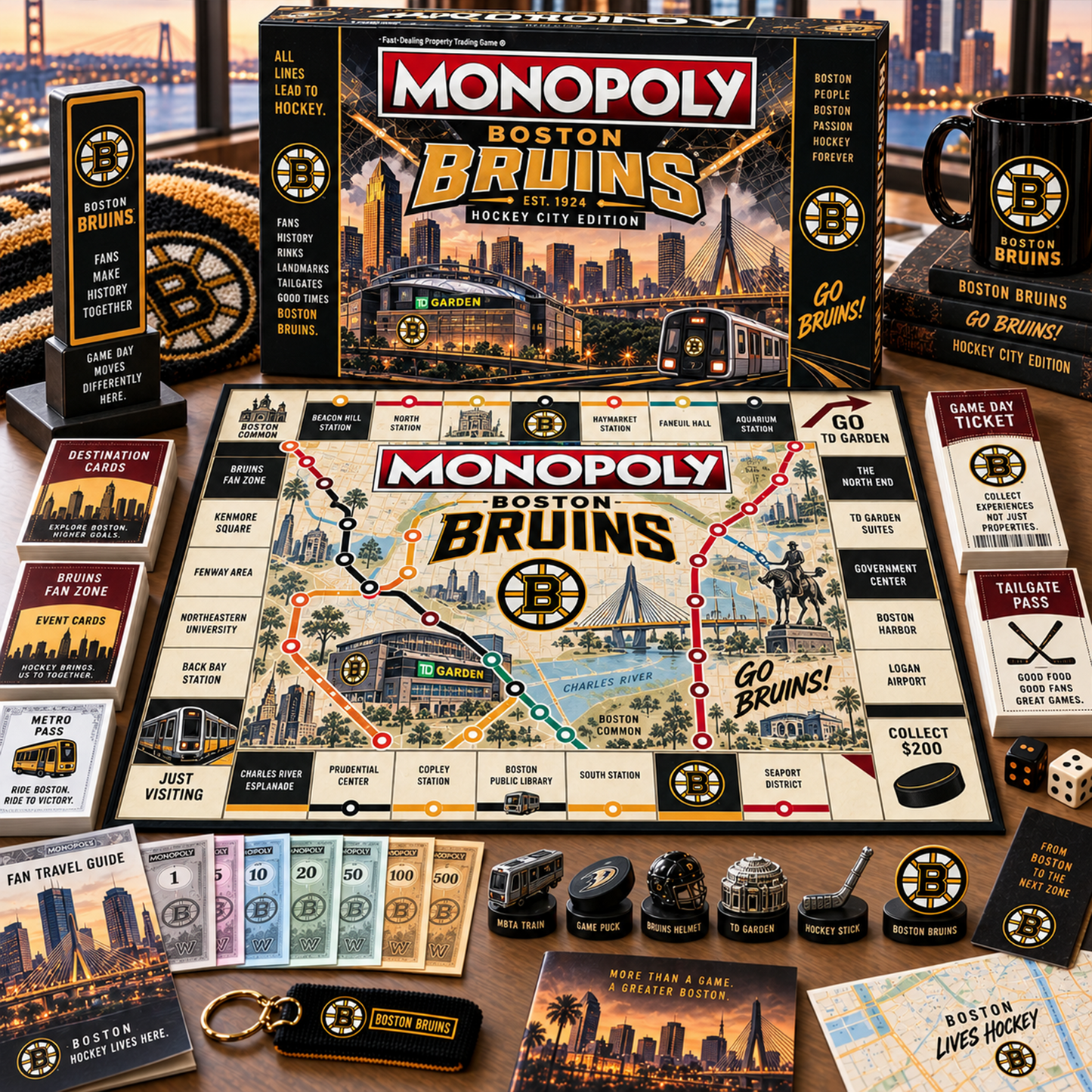 Premium NHL BOS Metro Game Day Collector’s Edition Board Game V13