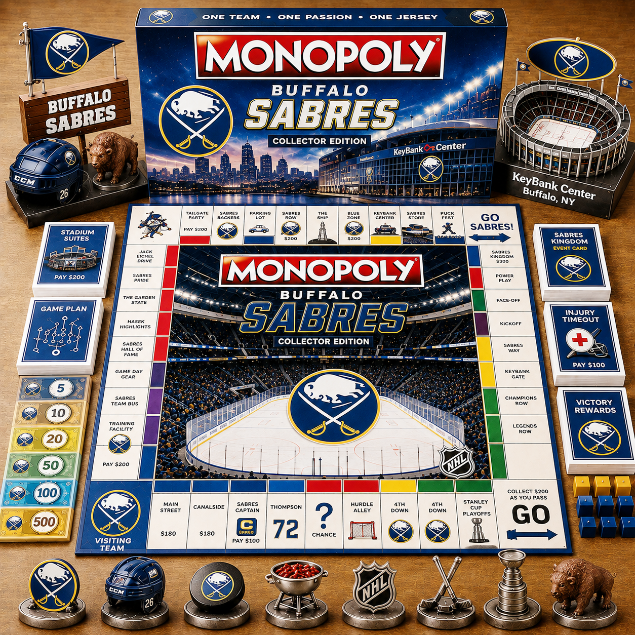 Premium NHL BS Game Night Monopoly Collector Edition Board Game V5