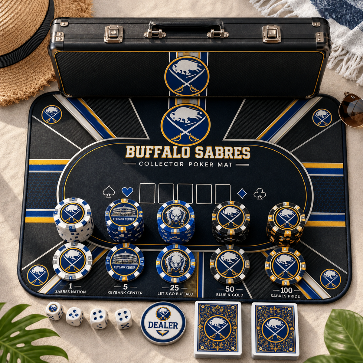 Premium NHL BUF Luxury Collector Poker Set