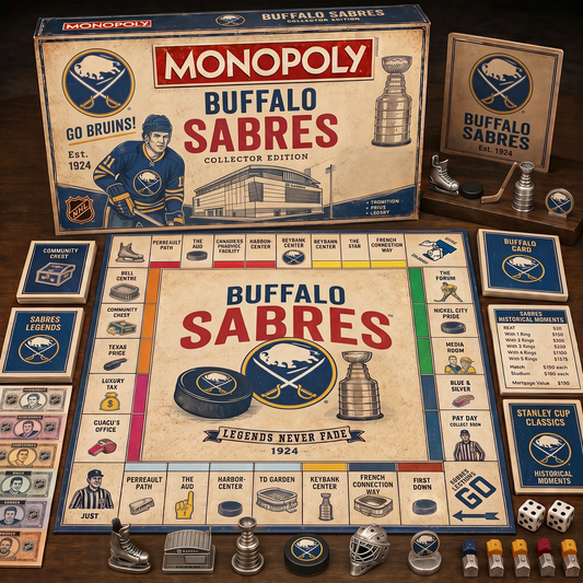 Premium NHL BUF Retro Heritage  Monopoly Collector’s Edition Board Game V7