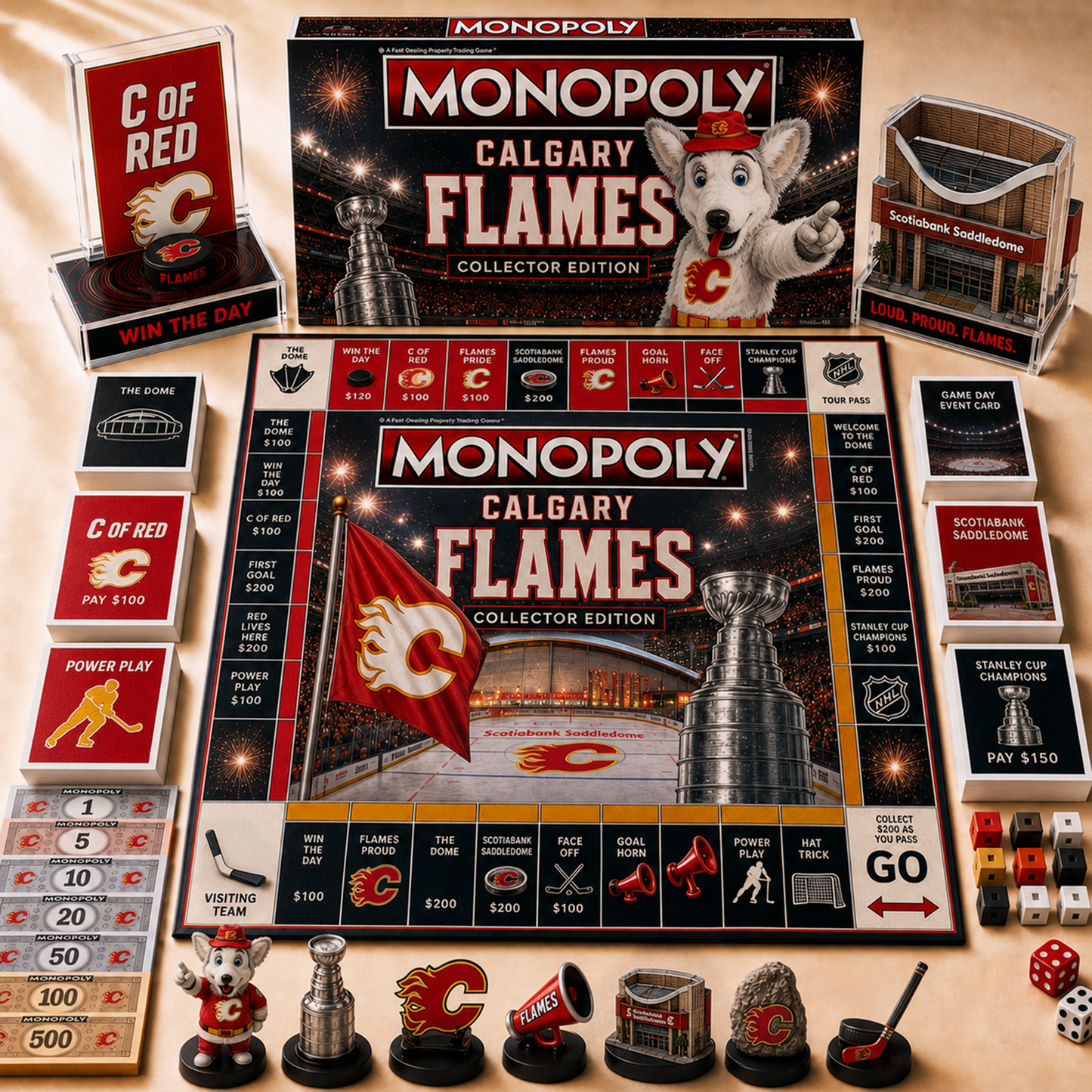 Premium NHL CAL Hall of Fame Monopoly Collector’s Edition Board Game V12