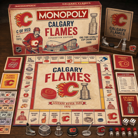 Premium NHL CAL Retro Heritage  Monopoly Collector’s Edition Board Game V7