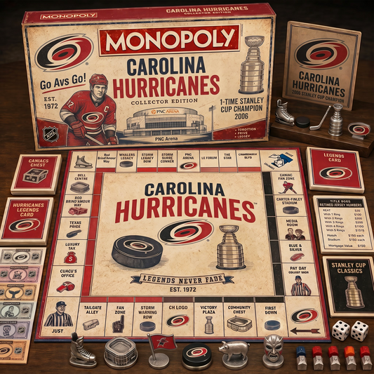 Premium NHL CAR Retro Heritage  Monopoly Collector’s Edition Board Game V7