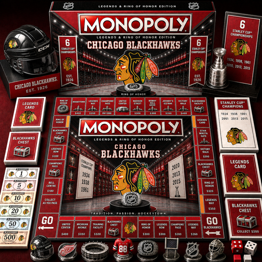 Premium NHL CB Legends & Ring Monopoly Collector’s Edition Board Game V9