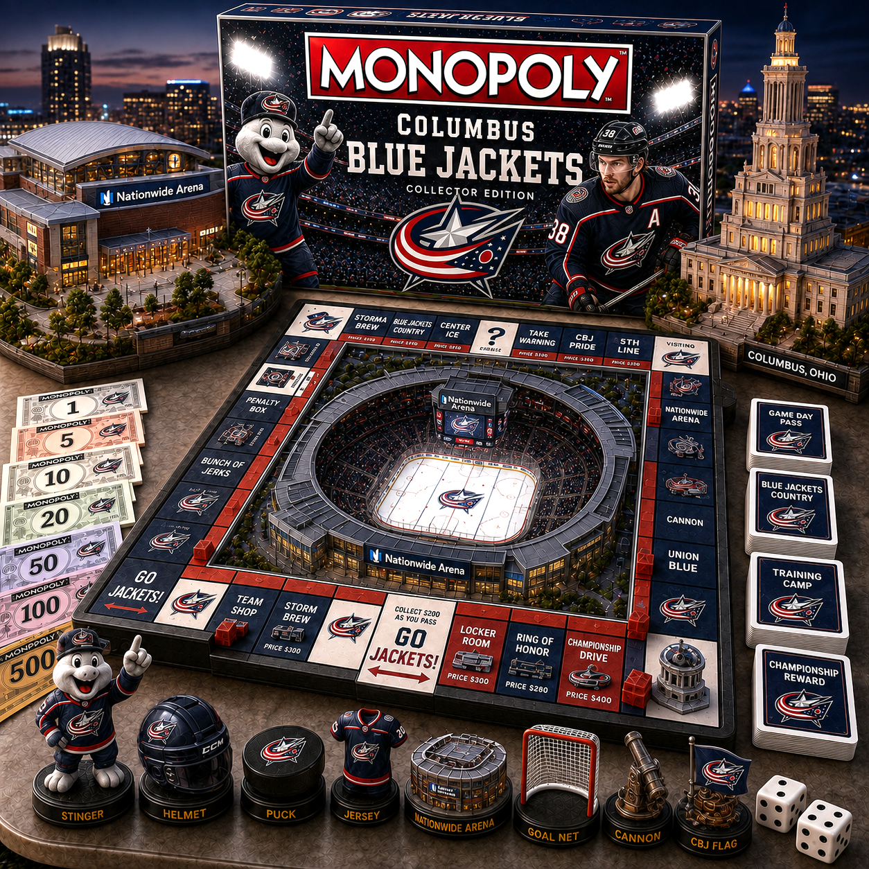 Premium NHL CBJ Pride Monopoly Collector’s Edition V11