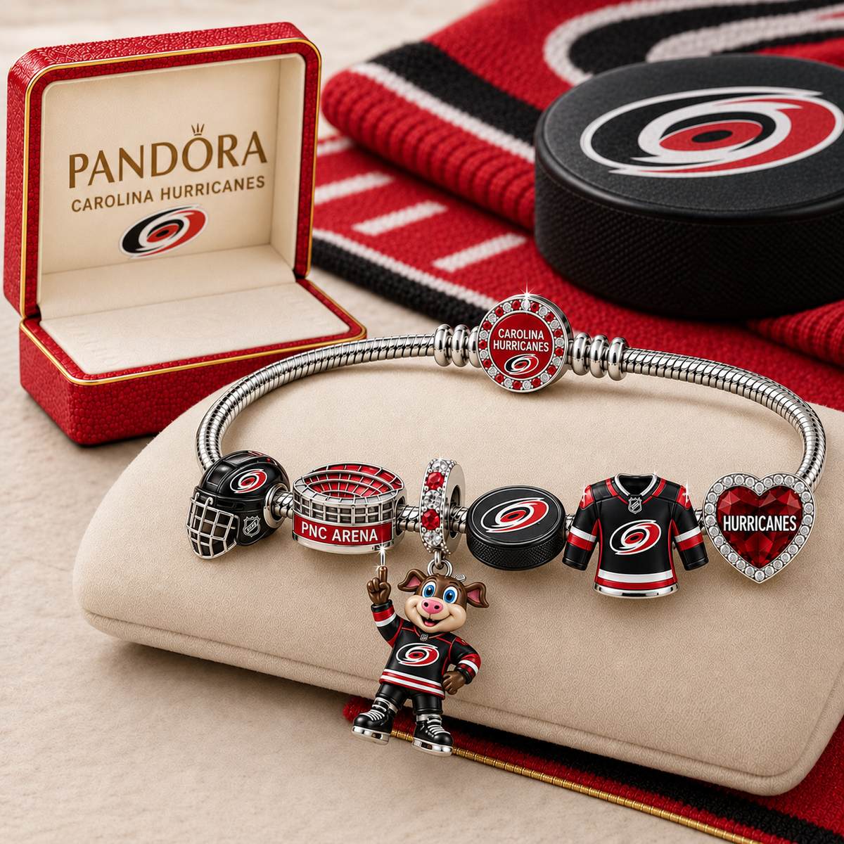 Premium NHL CH Gold Charm Bracelet Set