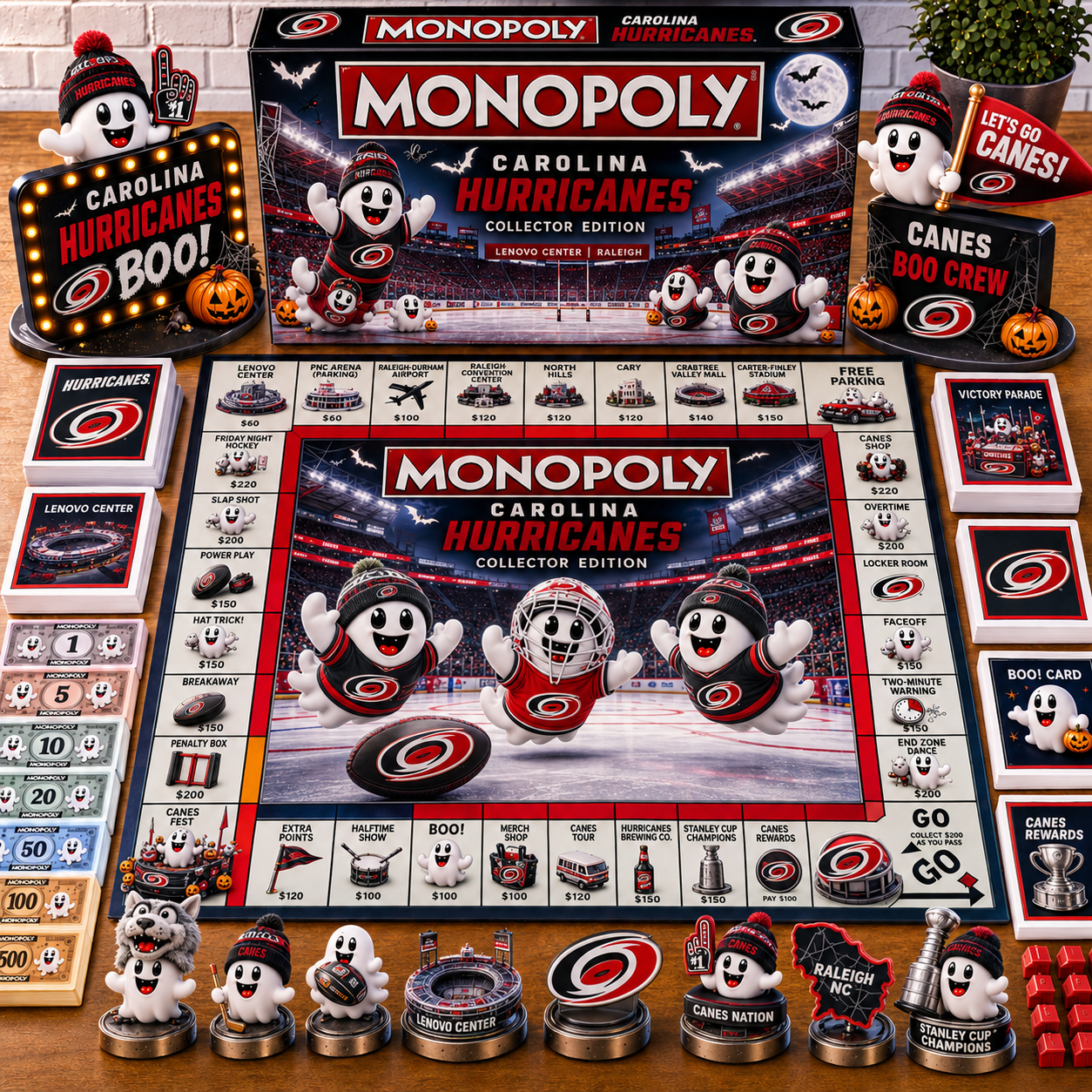 Premium NHL CH Halloween Ghost Monopoly Collector’s Edition Board Game V6