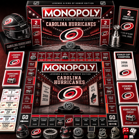 Premium NHL CH Legends & Ring Monopoly Collector’s Edition Board Game V9
