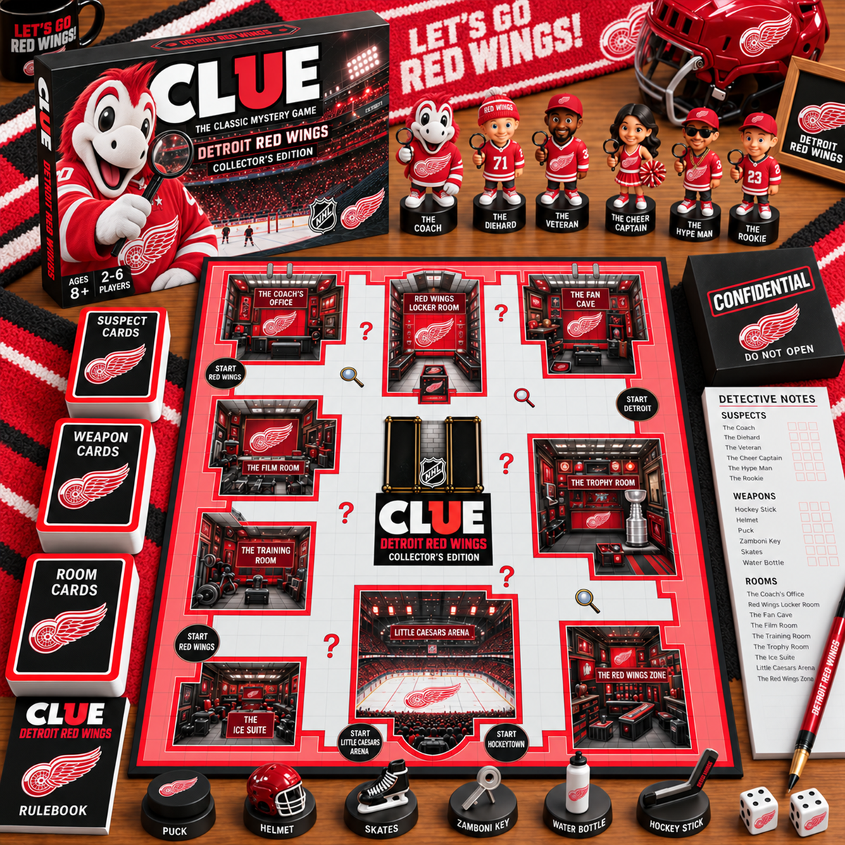 Premium NHL DET Clue Collector’s Edition Board Game