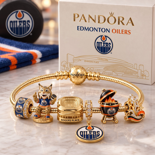 Premium NHL EDM Heritage Gold Charm Bracelet Set V3