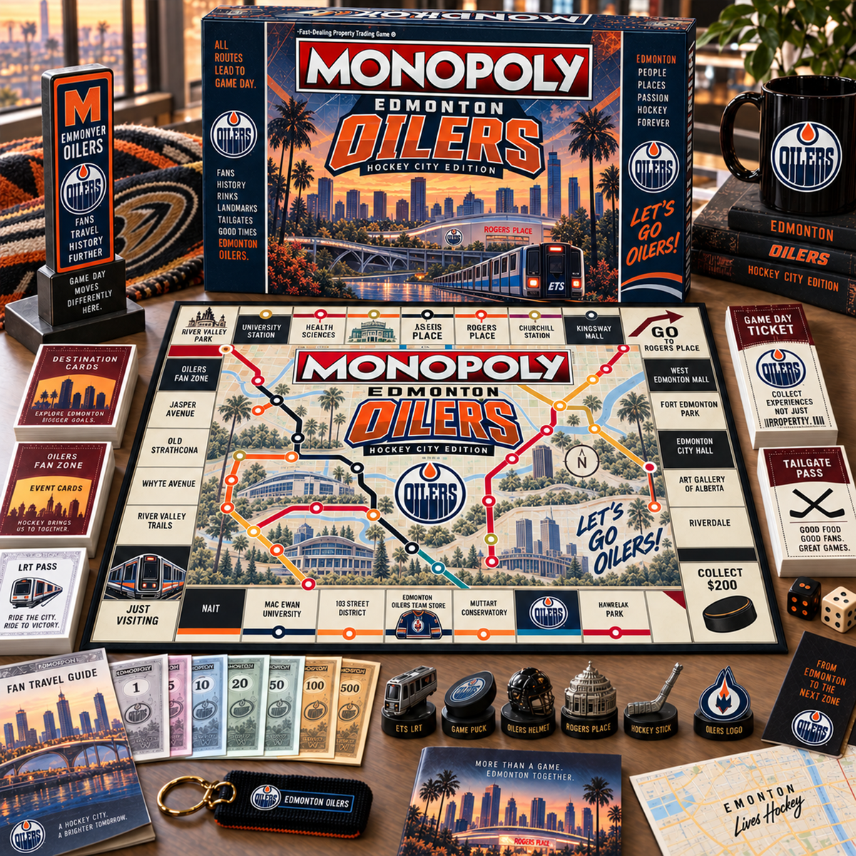 Premium NHL EDM Metro Game Day Collector’s Edition Board Game V13
