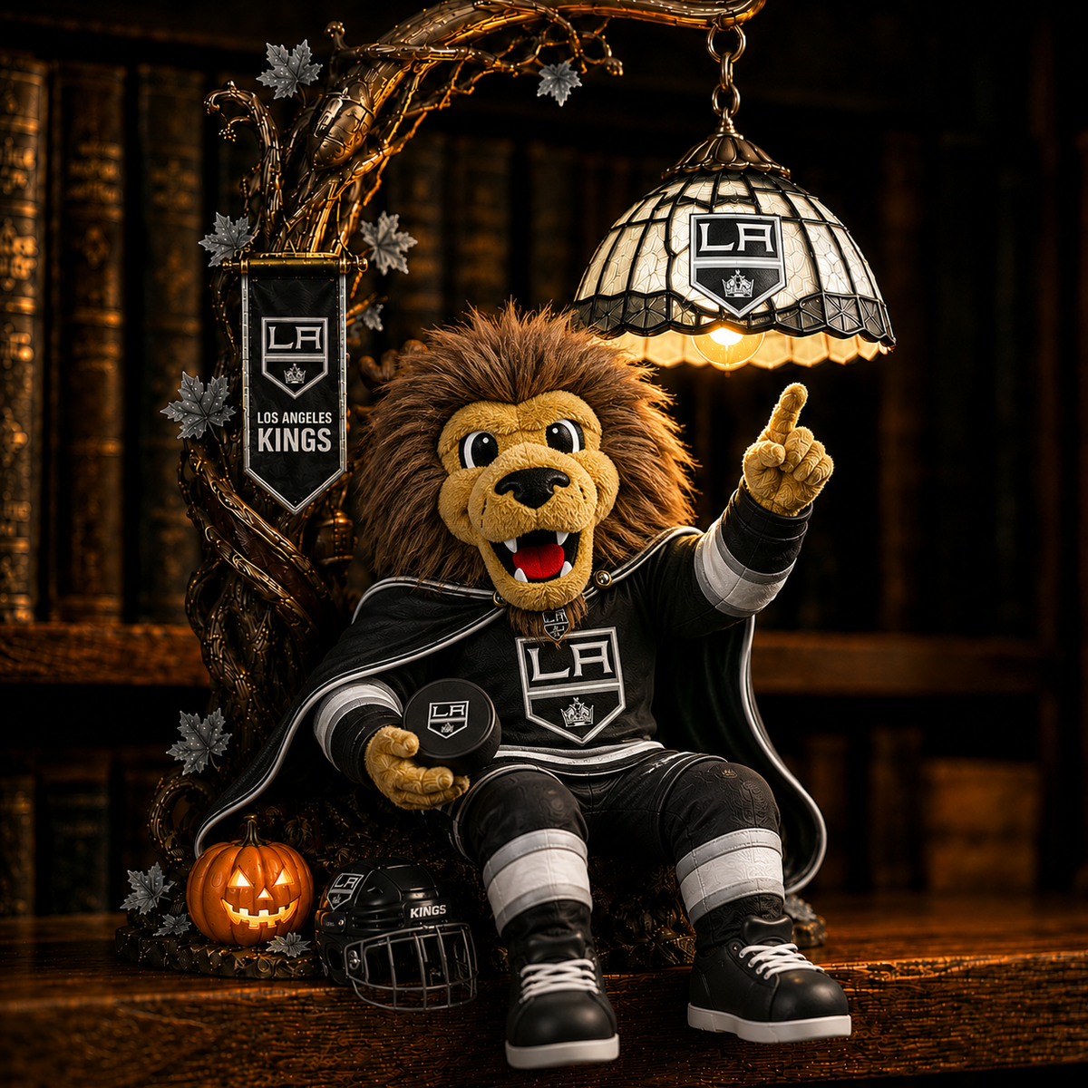 Premium NHL LAK Halloween Bookshelf Figurines Lamp