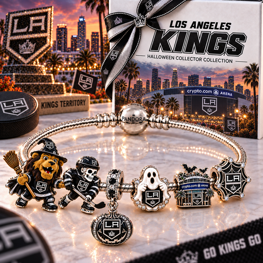 Premium NHL LAK Halloween Gold Charm Bracelet Set V4
